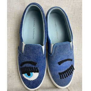 Chiara Ferragni Beads Detail Detail Slip Ons Sneakers Size 9